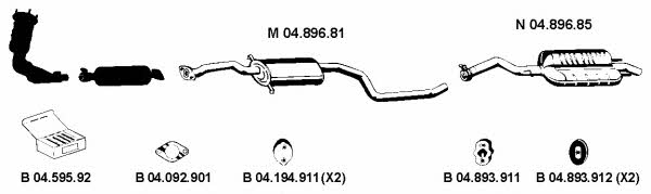 Eberspaecher 042059 Exhaust system 042059