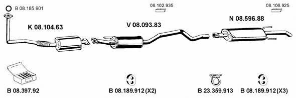 Eberspaecher 082391 Exhaust system 082391