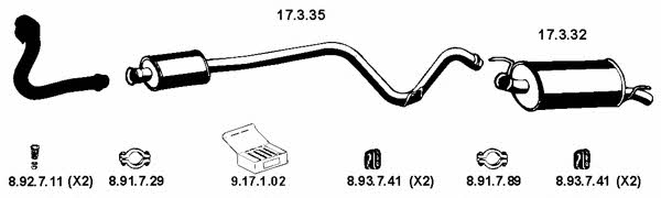 132024 Exhaust system 132024