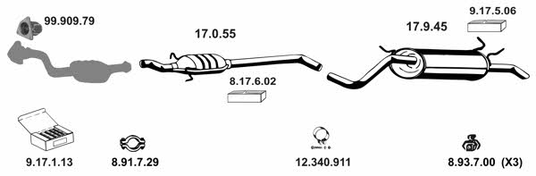  132298 Exhaust system 132298