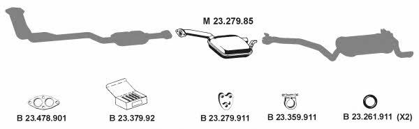  232008 Exhaust system 232008