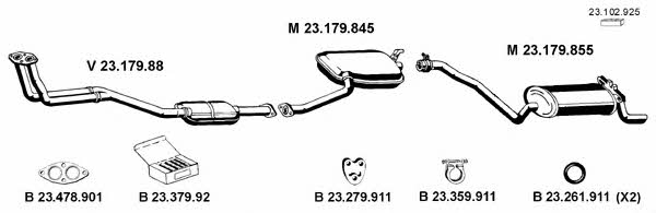  232011 Exhaust system 232011