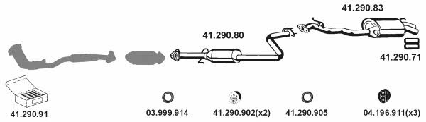  412011 Exhaust system 412011