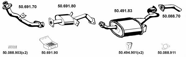  502042 Exhaust system 502042