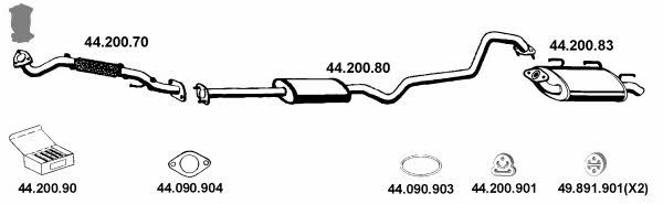  442007 Exhaust system 442007