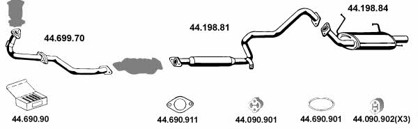  442068 Exhaust system 442068