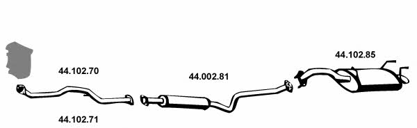  442087 Exhaust system 442087