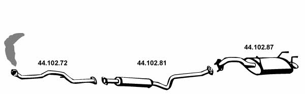  442090 Exhaust system 442090