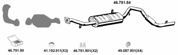  462027 Exhaust system 462027