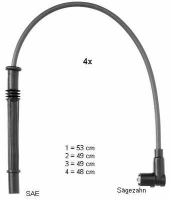 Beru ZEF1604 Ignition cable kit ZEF1604