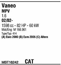 MBT16242 Walker Exhaust system