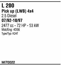  MI70022 Exhaust system MI70022