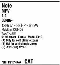 NIH19174AA Walker Exhaust system