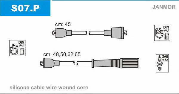 Spark plug leads FSO: S07P Janmor Ignition lead set