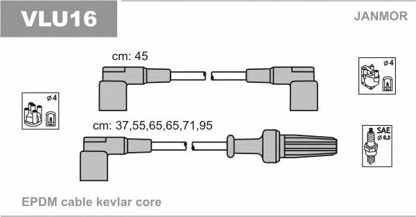 Janmor VLU16 Ignition cable kit VLU16