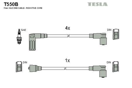 T550B Tesla Ignition lead set