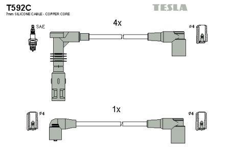 Tesla T592C Ignition cable kit T592C