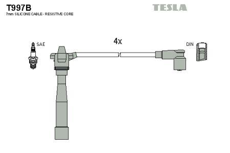 Spark plug wires Fiat: T997B Tesla Ignition lead set