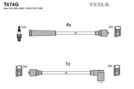 Tesla T474G Ignition cable kit T474G