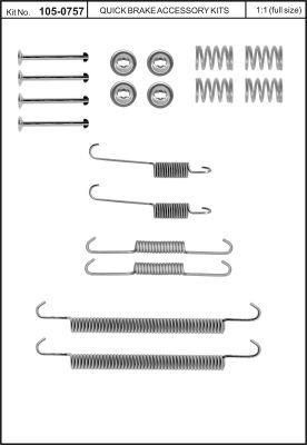 Brake pad fitting kit Quick brake 105-0757