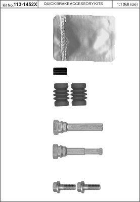 Quick brake 113-1452X Repair Kit, brake caliper guide 1131452X