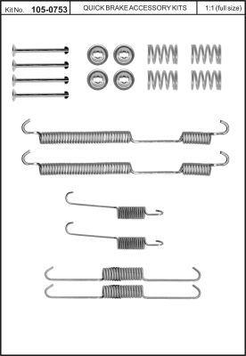 Brake pad fitting kit Quick brake 105-0753