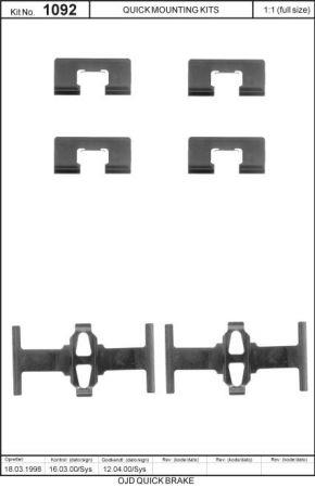 Brake pad spring Quick brake 109-1092