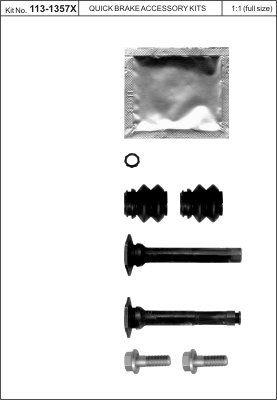 Quick brake 113-1357X Repair Kit, brake caliper 1131357X