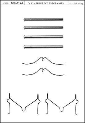 Brake pad accessory kit Mazda 121: 1091124 Quick brake Brake pad spring