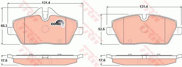 TRW TRW COTEC brake pad set – price 132 PLN