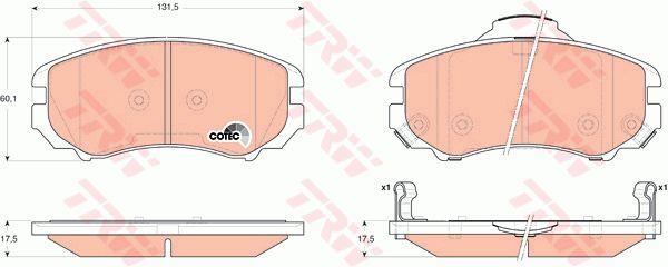TRW COTEC disc brake pads, set TRW GDB3352