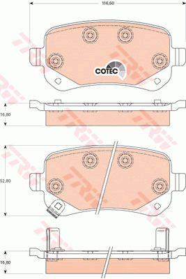 TRW COTEC brake pad set TRW GDB4176