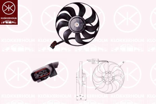 Klokkerholm 95232608 Hub, engine cooling fan wheel 95232608