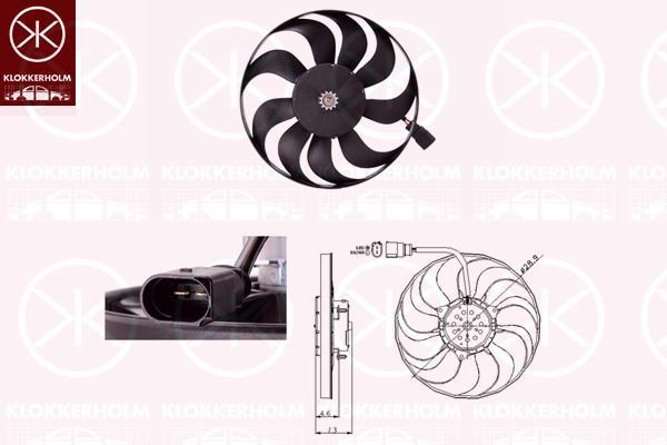 Klokkerholm 95452601 Hub, engine cooling fan wheel 95452601