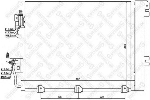 Aircon condenser Opel Astra J: 1045003SX Stellox AC Condenser