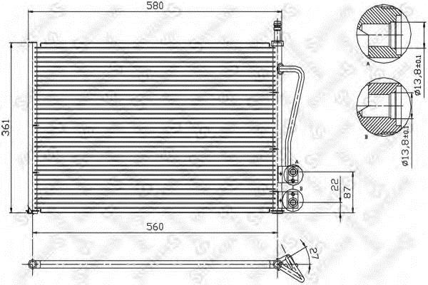 Air con condenser Mazda 2: 1045020SX Stellox AC Condenser