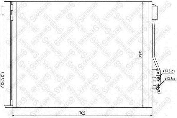 Air con condenser Mercedes Viano: 1045132SX Stellox AC Condenser