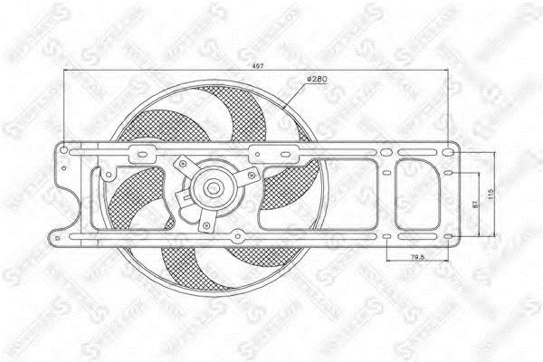 Stellox 29-99077-SX Hub, engine cooling fan wheel 2999077SX