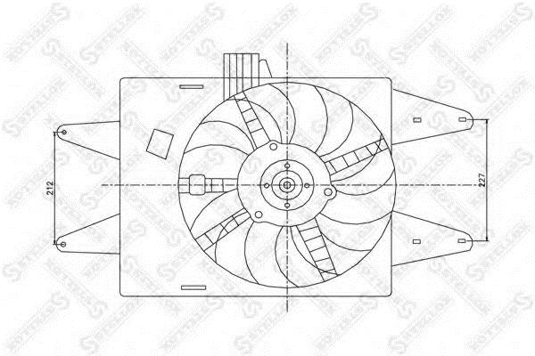 Stellox 29-99406-SX Hub, engine cooling fan wheel 2999406SX