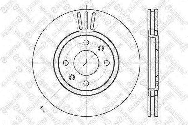 Stellox 6020-3720V-SX Front brake disc ventilated 60203720VSX