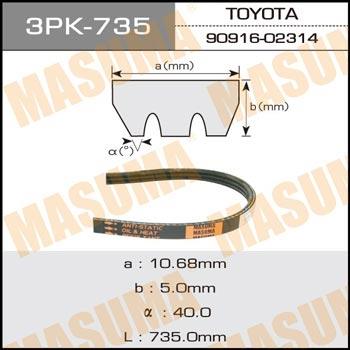 Masuma 3PK-735 V-ribbed belt 3PK735 3PK735