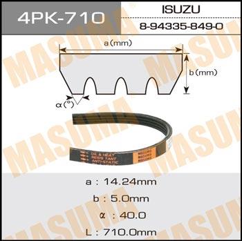 Masuma 4PK-710 V-ribbed belt 4PK710 4PK710