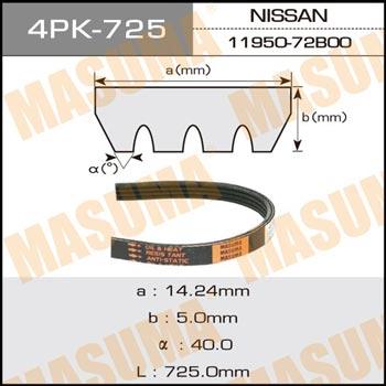 Masuma 4PK-725 V-ribbed belt 4PK725 4PK725
