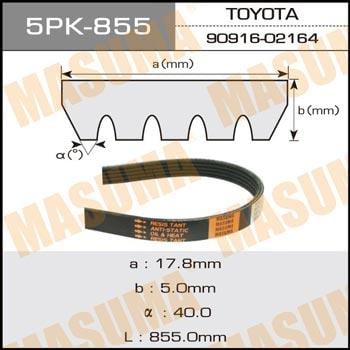 Masuma 5PK-855 V-ribbed belt 5PK855 5PK855