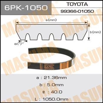 Masuma 6PK-1050 V-ribbed belt 6PK1050 6PK1050