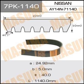 Masuma 7PK-1140 V-ribbed belt 7PK1140 7PK1140