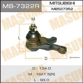 Masuma MB-7322R Ball joint MB7322R