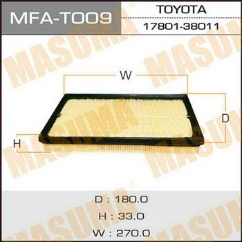 Masuma MFA-T009 Air filter MFAT009