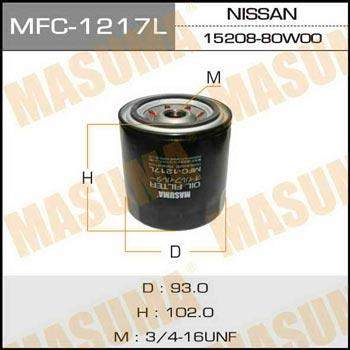 Masuma MFC-1217 Oil Filter MFC1217