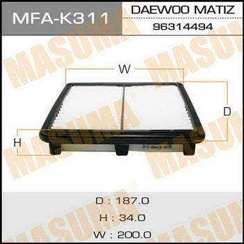 Masuma MFA-K311 Air filter MFAK311